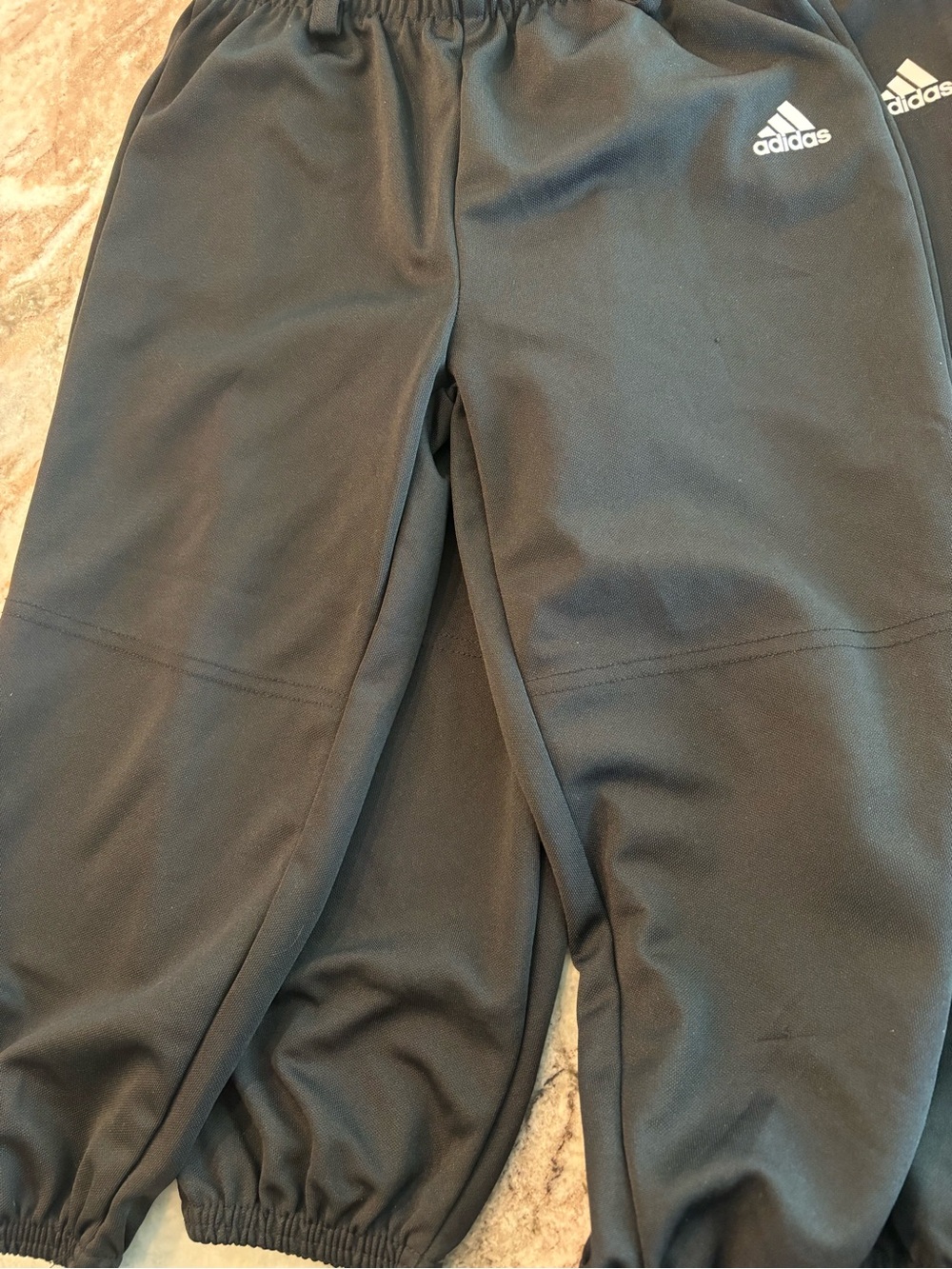 Kids Black Adidas Baseball Tball Pants Boys Bundle Of Two Pair Size XS Jogger - Picture 3 of 9